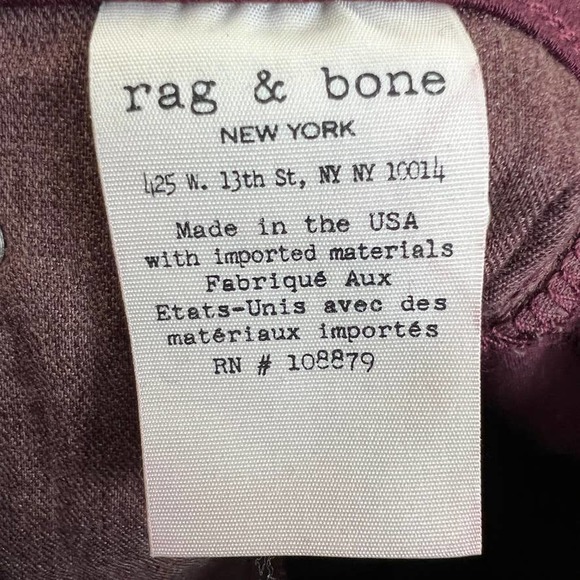 Rag & Bone Skinny Jeans in Port Burgundy Size 27 - Picture 13 of 15